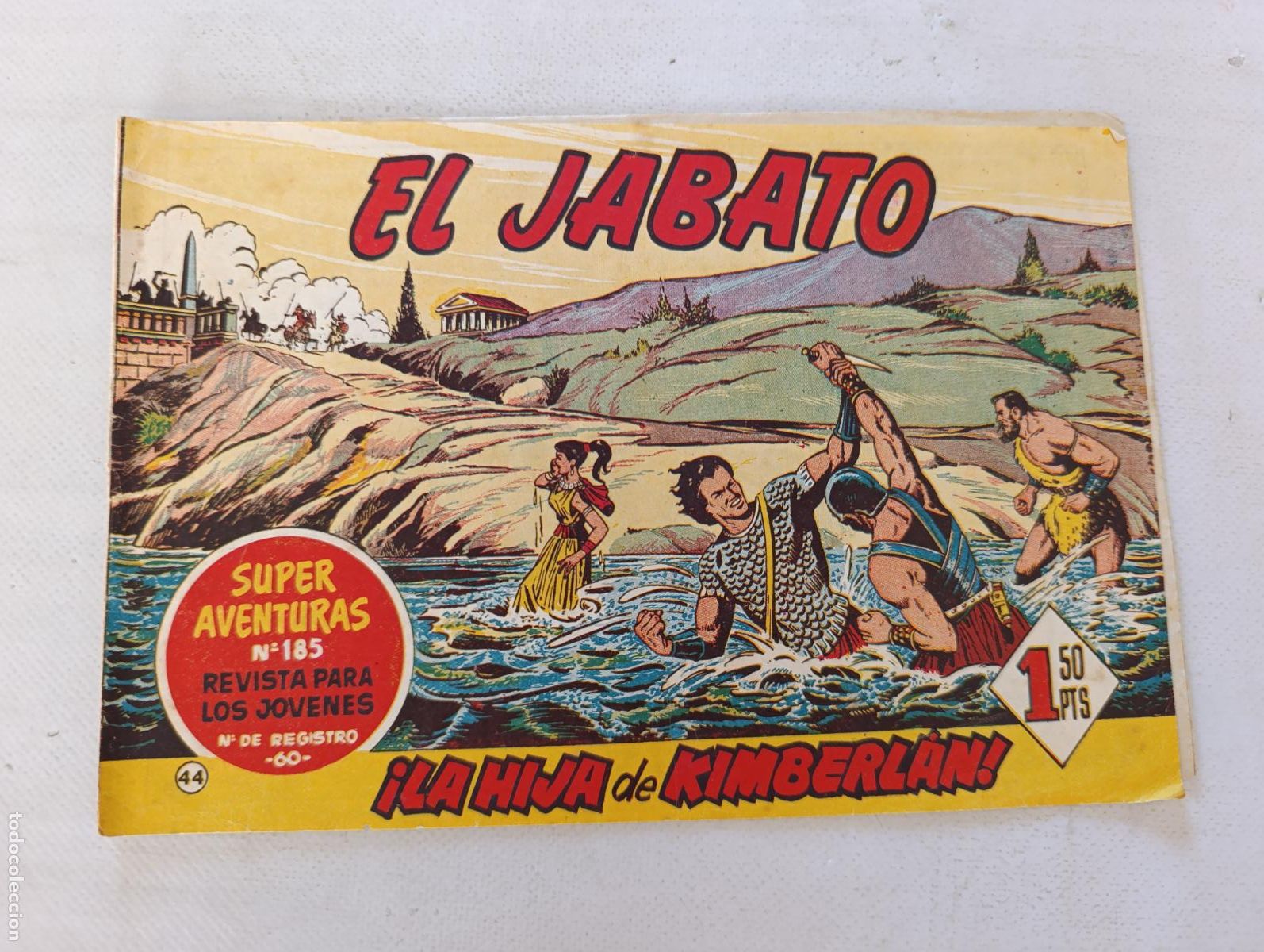 Tebeos: EL JABATO N&ordm; 44 - BRUGUERA - ORIGINAL (HT)
