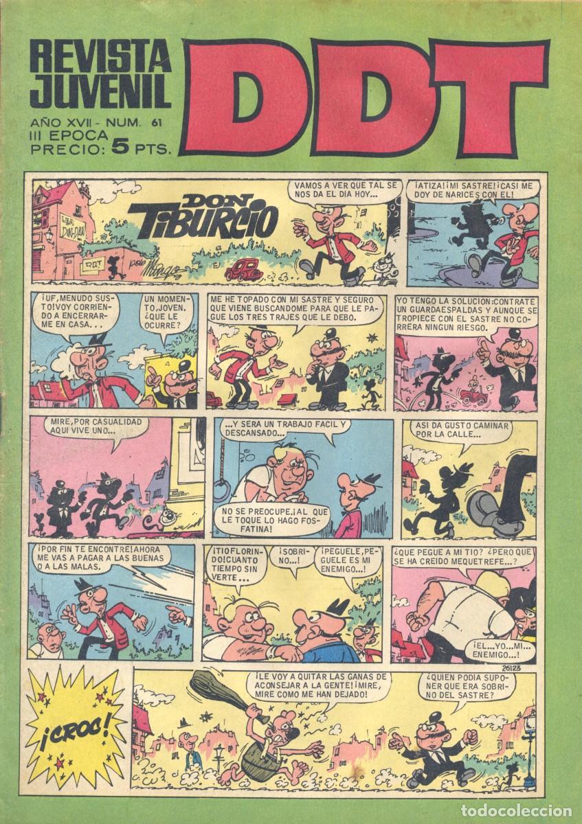 Tebeos: DDT 61. BRUGUERA, 1968. CONTIENE EL MUNDO DE LA HISTORIETA: SPADARI. (CAJA 2)