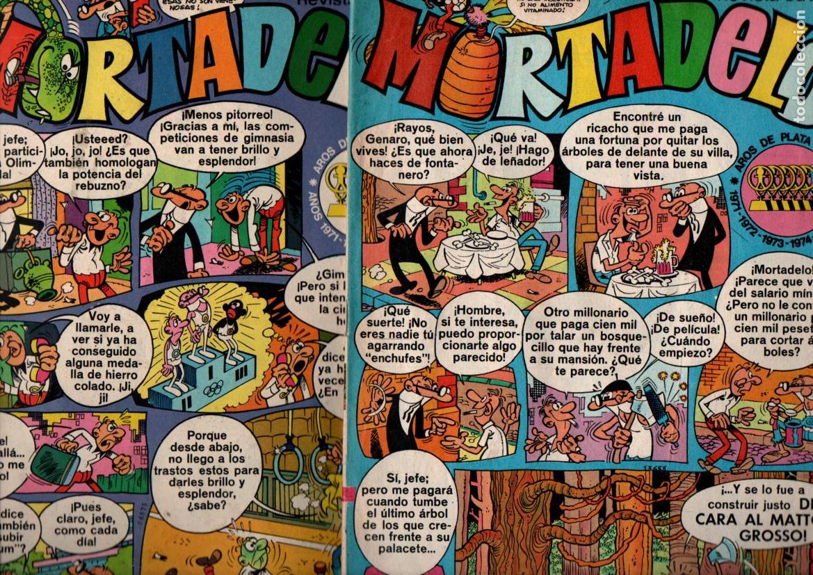 Tebeos: MORTADELO. LOTE DE 56 TEBEOS. DEL 306 AL 396. NINGUNO REPETIDO. BRUGUERA