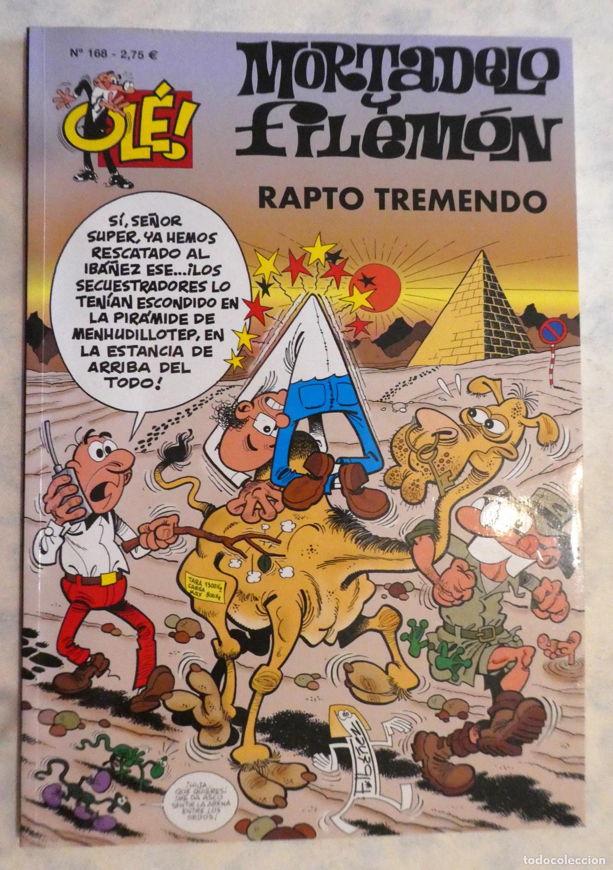Tebeos: MORTADELO Y FILEMON. RAPTO TREMENDO N&ordm; 168, 1&ordf; edicion 2004