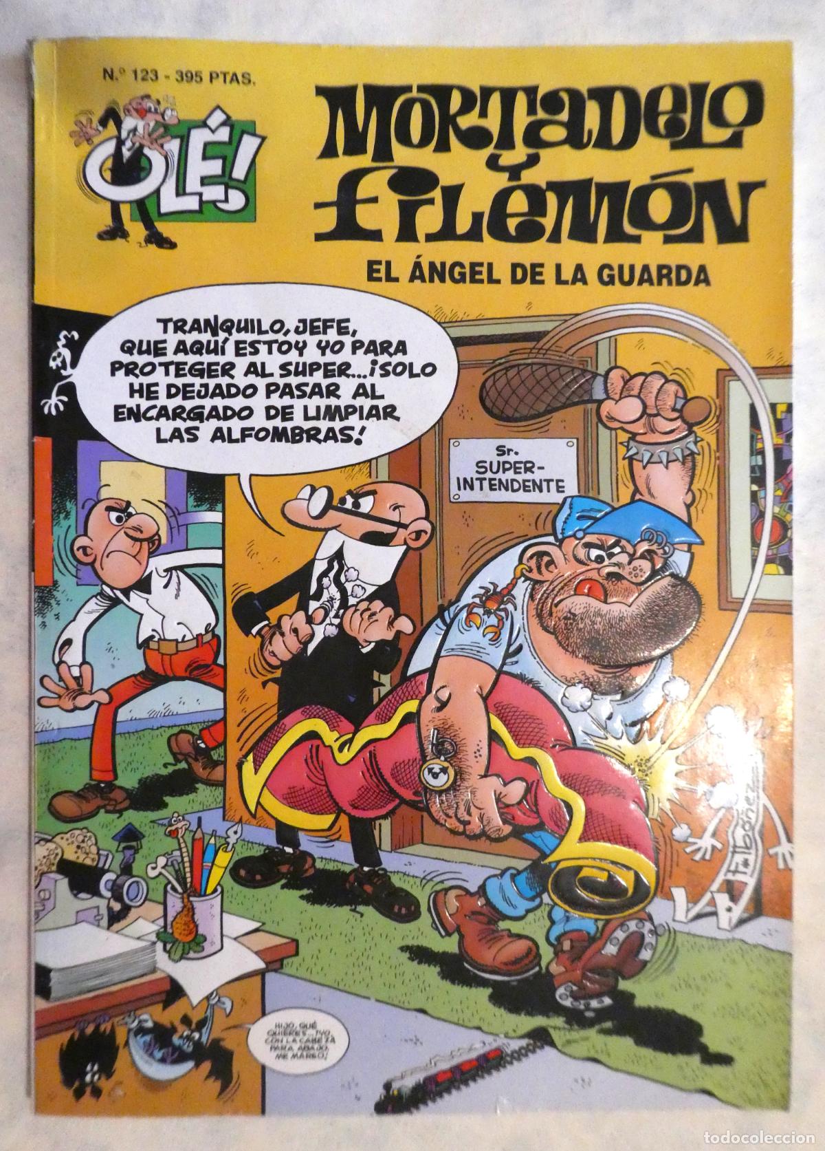 Tebeos: MORTADELO Y FILEM&Oacute;N EL ANGEL DE LA GUARDA. N.&ordm; 123, 1&ordf; edicion 1996