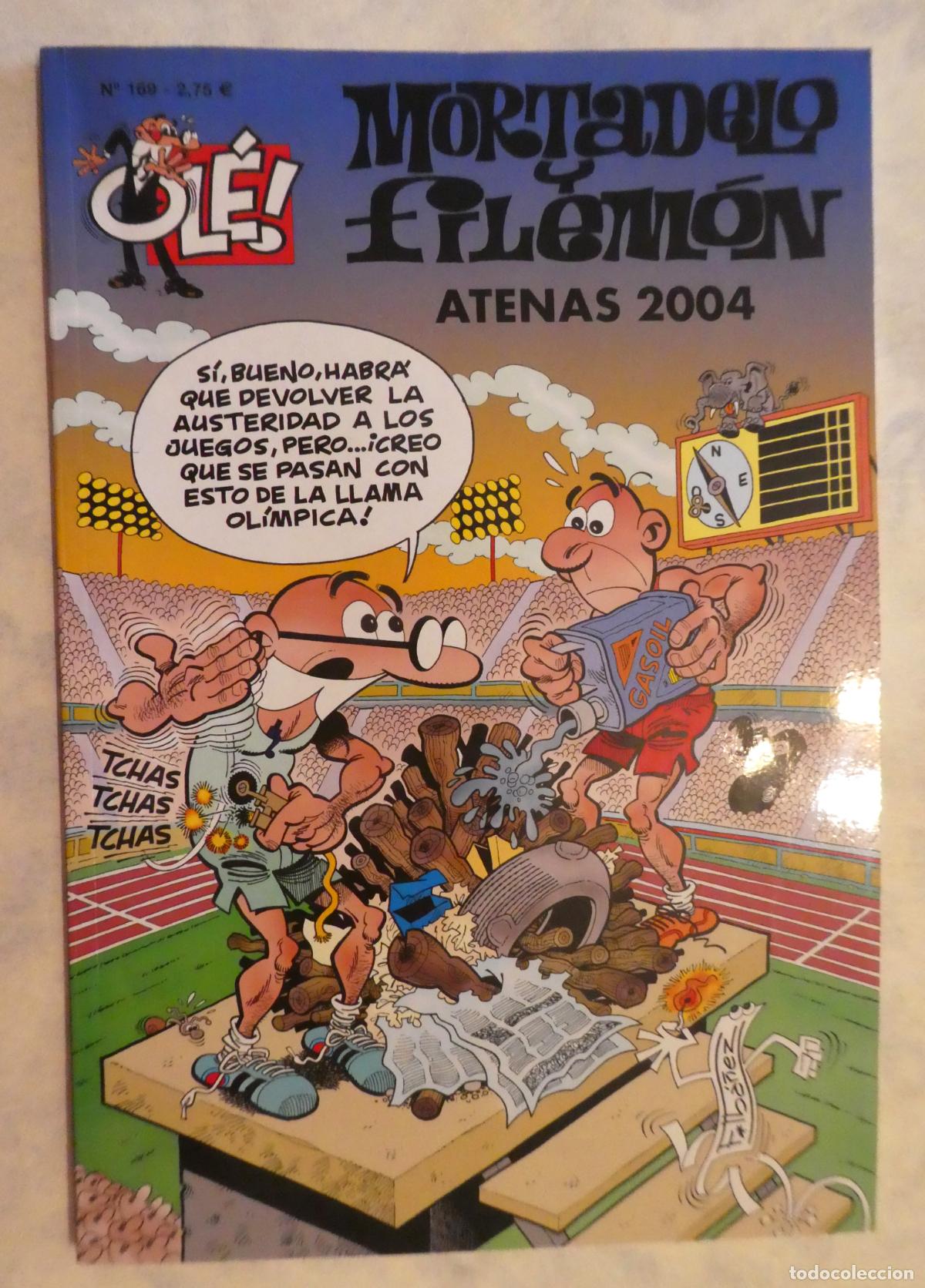 Tebeos: MORTADELO Y FILEM&Oacute;N ATENAS 2004. N.&ordm; 169, 1&ordf; edicion 2004