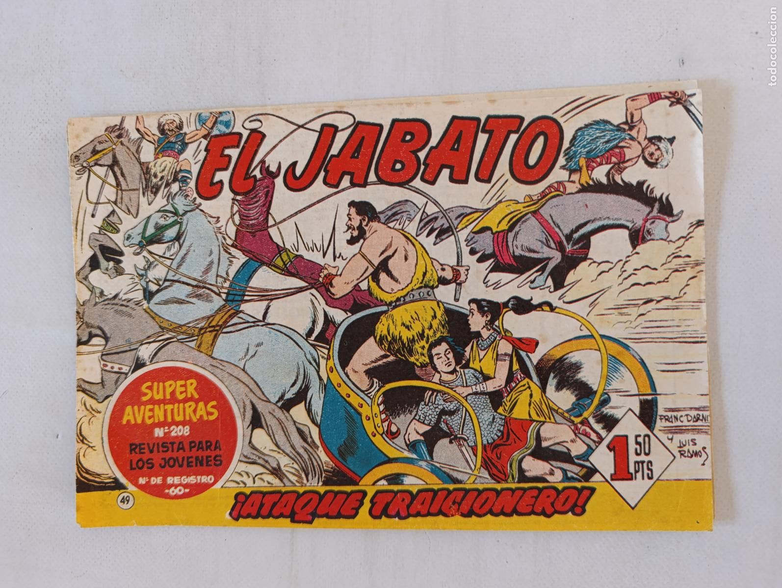 Tebeos: EL JABATO N&ordm; 49 - BRUGUERA - ORIGINAL (HT)
