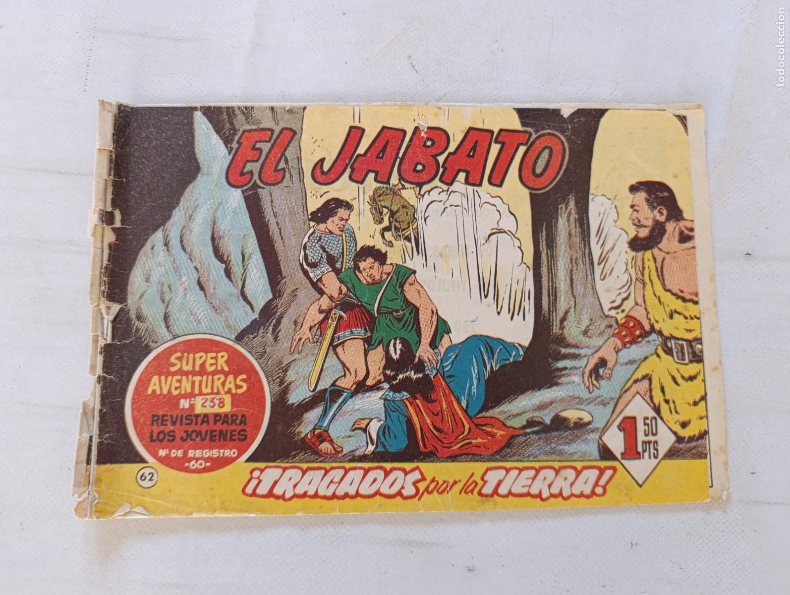 Tebeos: EL JABATO N&ordm; 62 - BRUGUERA - ORIGINAL (HT)