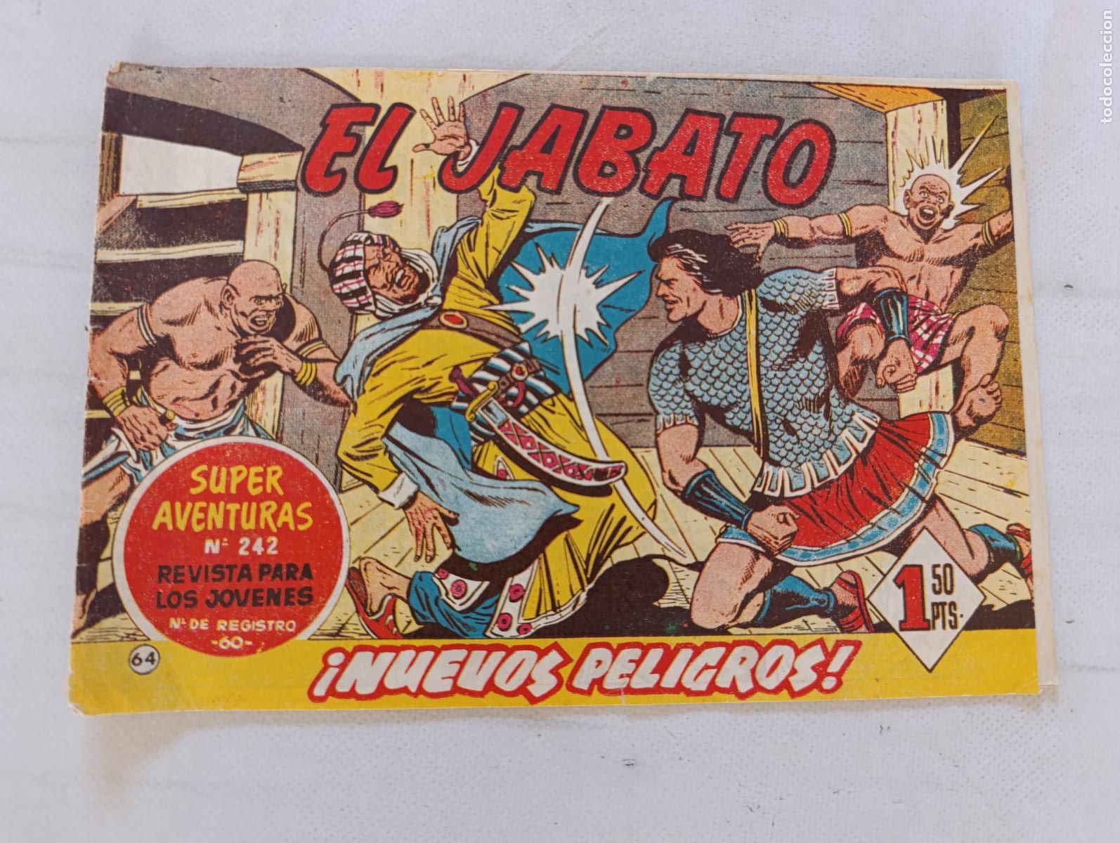 Tebeos: EL JABATO N&ordm; 64 - BRUGUERA - ORIGINAL (HT)