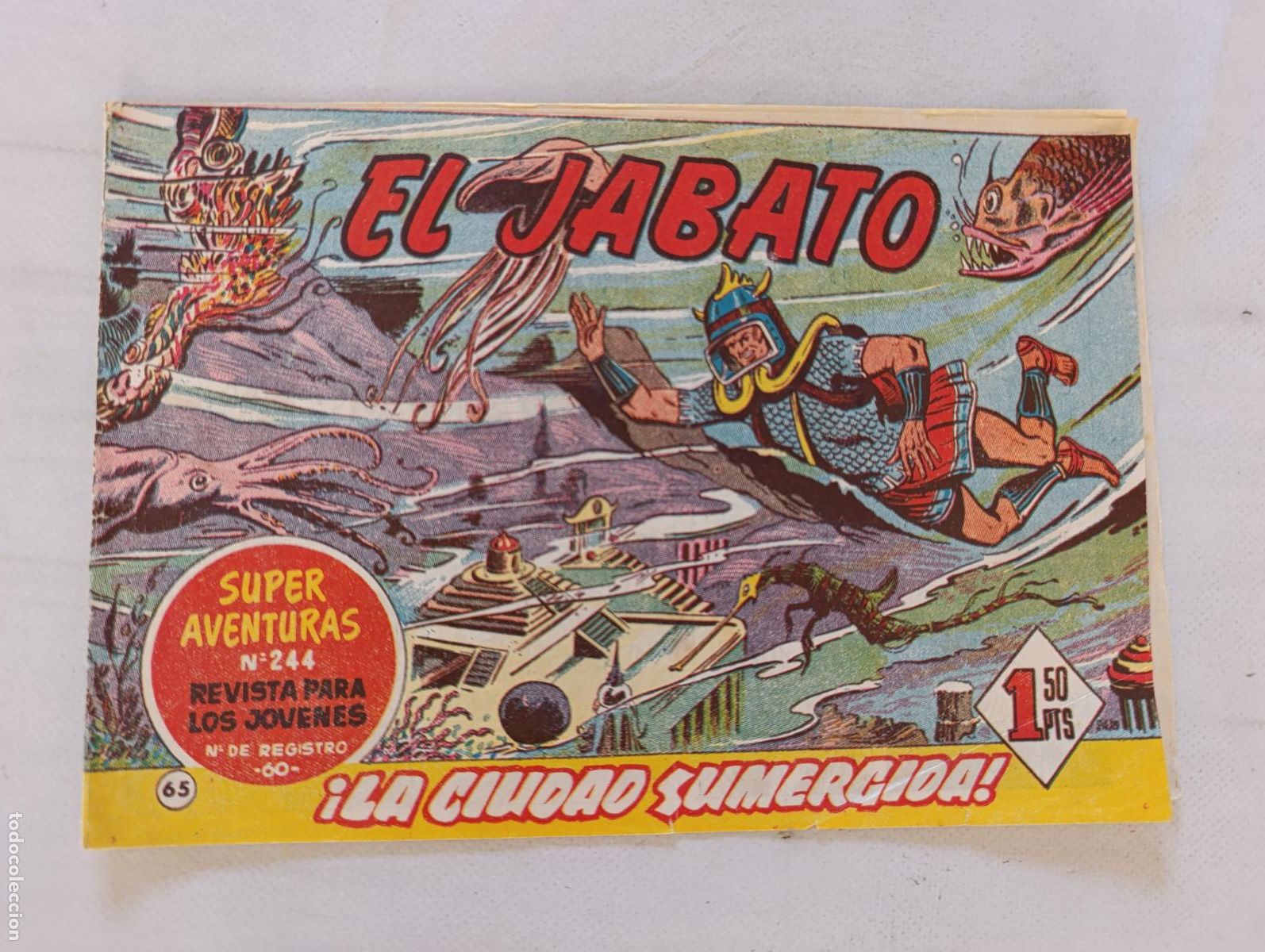 Tebeos: EL JABATO N&ordm; 65 - BRUGUERA - ORIGINAL (HT)