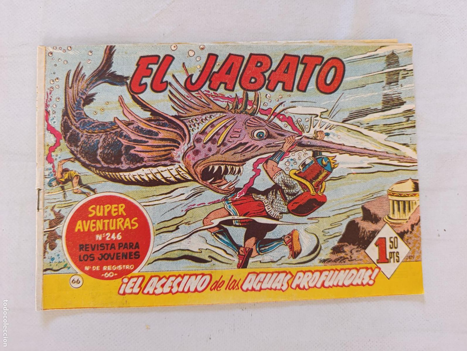 Tebeos: EL JABATO N&ordm; 66 - BRUGUERA - ORIGINAL (HT)