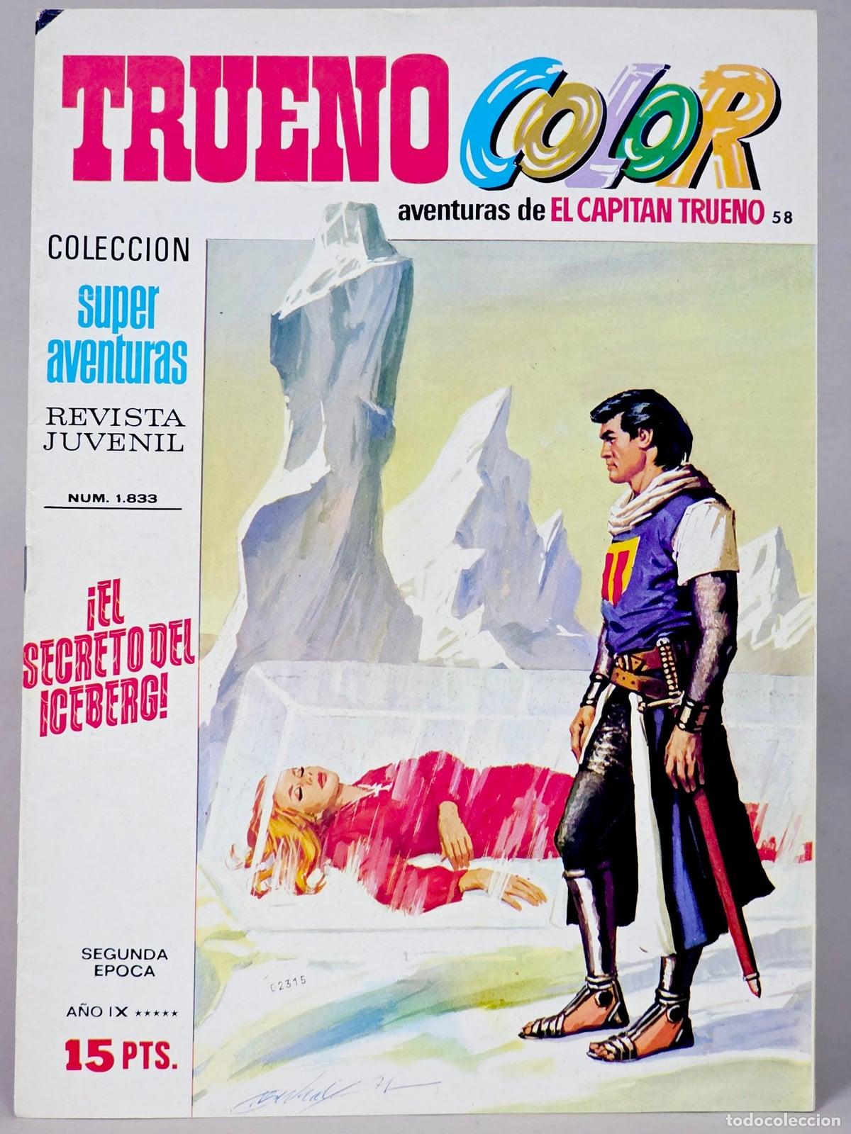 Tebeos: C&Oacute;MIC EL CAPIT&Aacute;N TRUENO 58 &iexcl;EL SECRETO DEL ICEBERG! BRUGUERA CASI EXCELENTE ESTADO