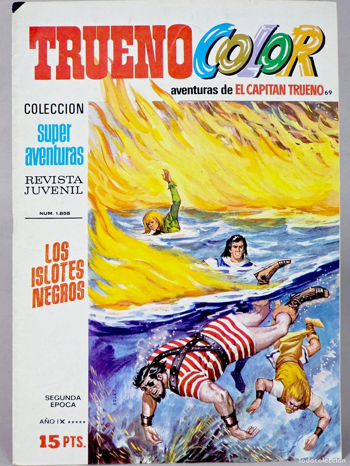 Tebeos: C&Oacute;MIC EL CAPIT&Aacute;N TRUENO 69 LOS ISLOTES NEGROS BRUGUERA EXCELENTE ESTADO