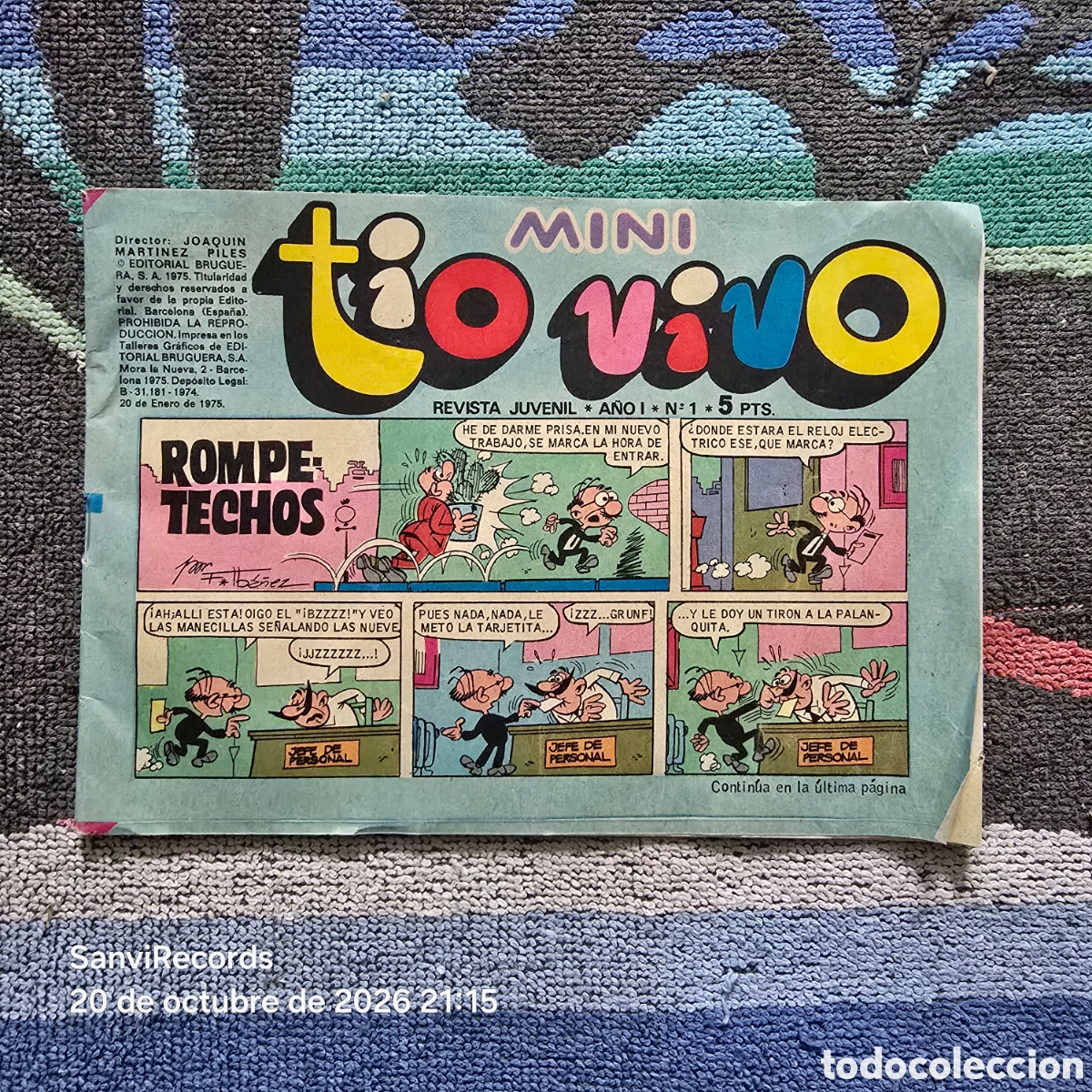 Tebeos: MINI TIO VIVO, REVISTA JUVENIL 1 (A&Ntilde;O I) (BRUGUERA)