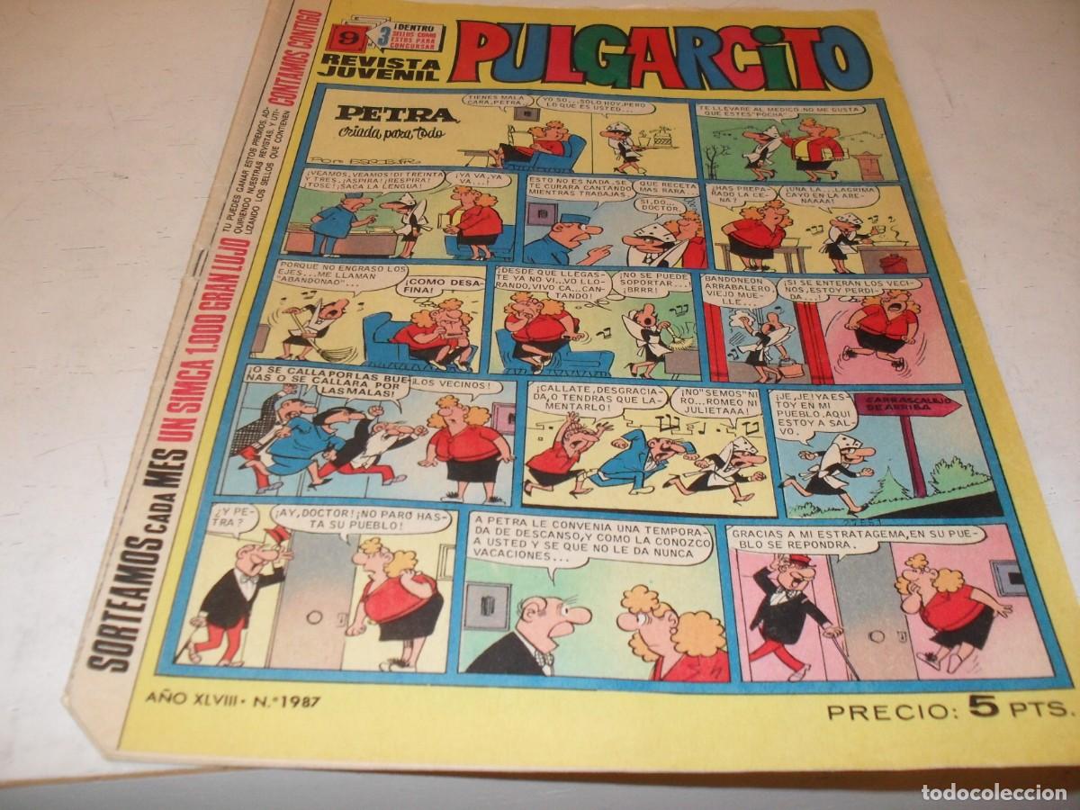 Tebeos: PULGARCITO N&ordm; 1987,CON PEPSI MAN,DE IBA&Ntilde;EZ,EN CONTRAPORTADA,DE 2597.BRUGUERA,1947