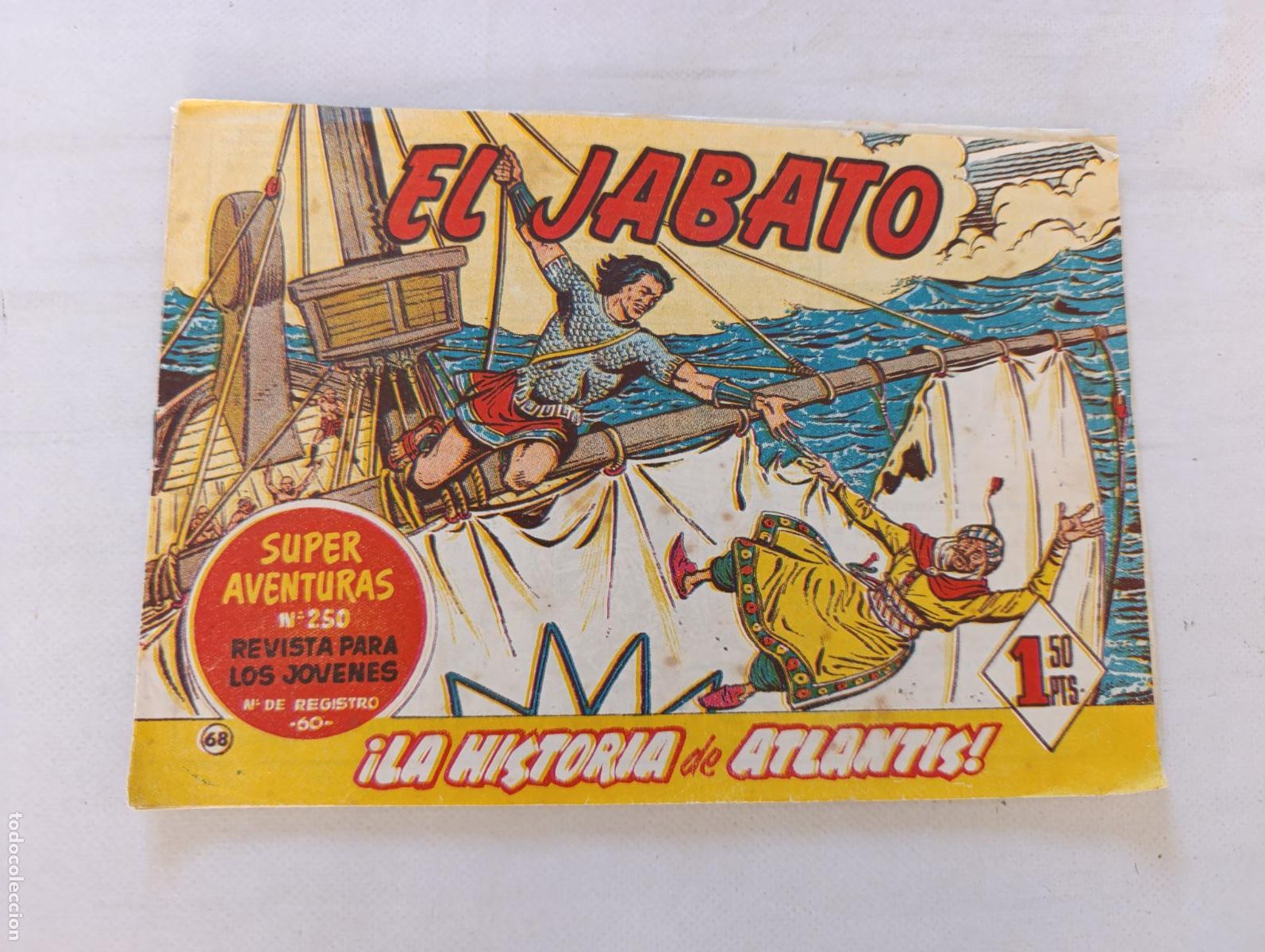Tebeos: EL JABATO N&ordm; 68 - BRUGUERA - ORIGINAL (HT)