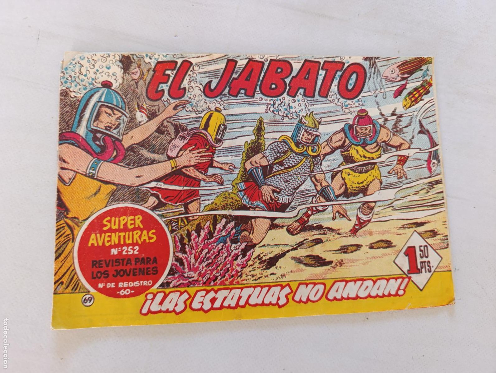 Tebeos: EL JABATO N&ordm; 69 - BRUGUERA - ORIGINAL (HT)