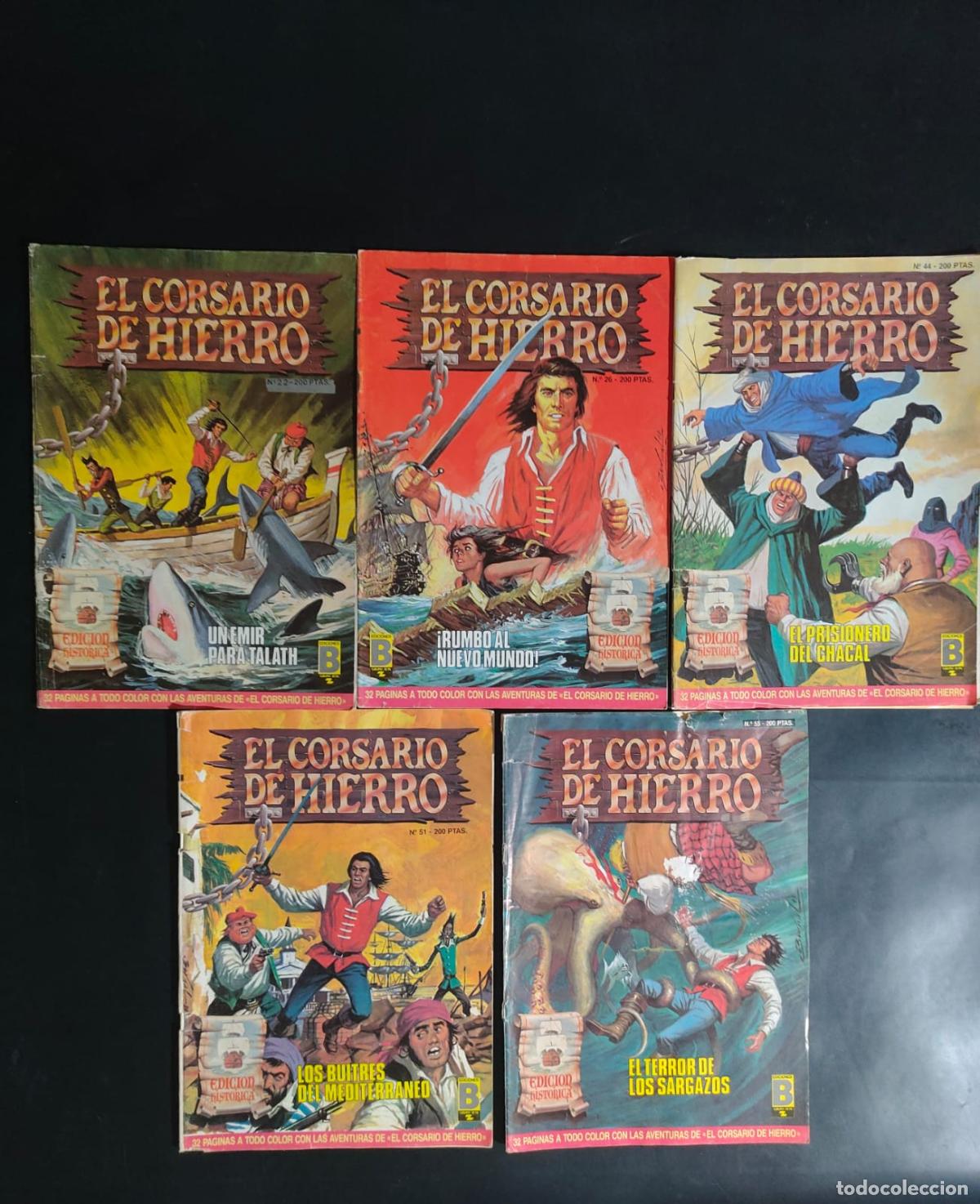 Tebeos: EL CORSARIO DE HIERRO NUMEROS 22,26,44,51,55