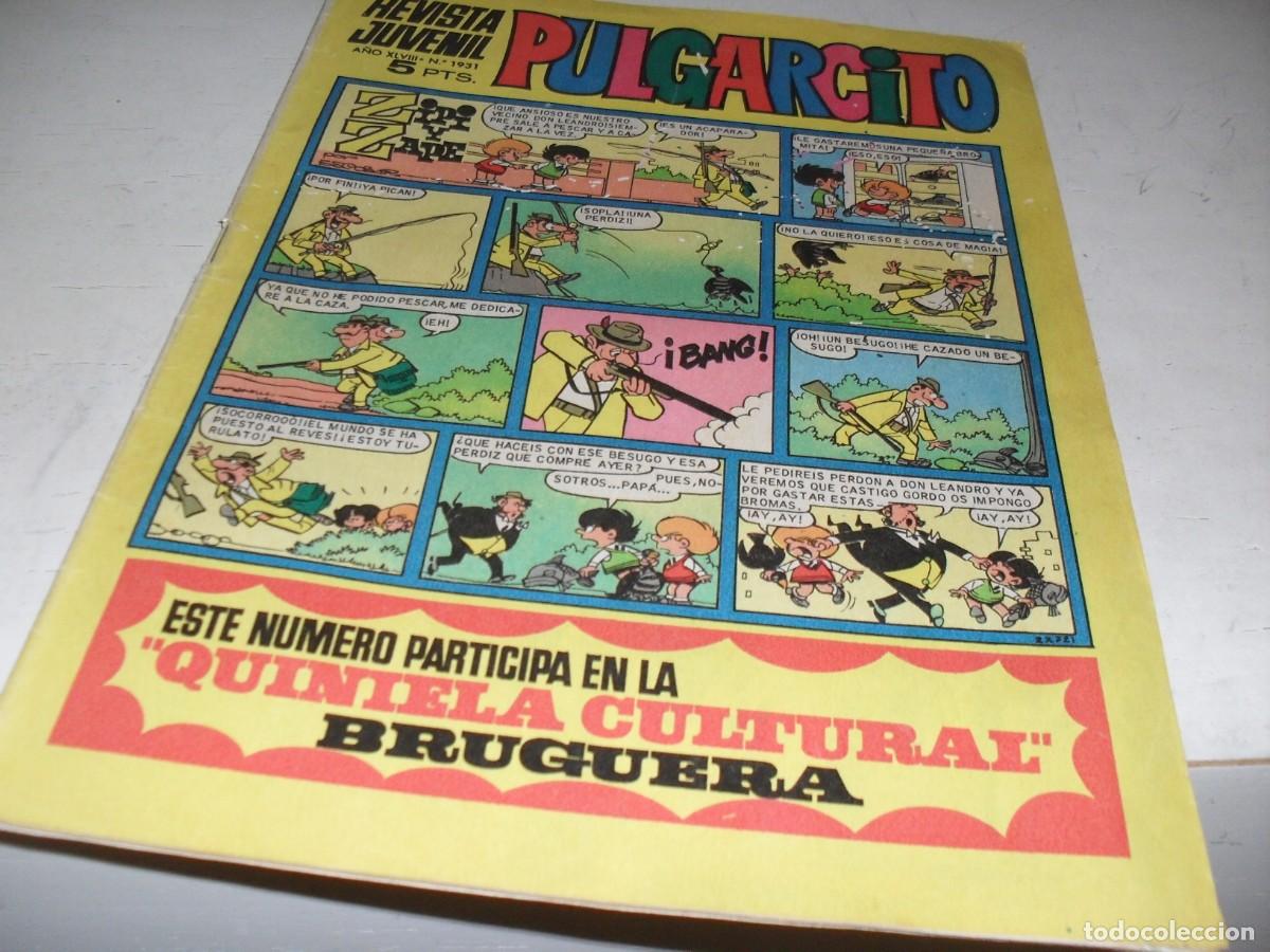 Tebeos: PULGARCITO N&ordm; 1931,CON 4 CROMOS DE FUTBOL(LEASE),DE 2597.BRUGUERA,1947