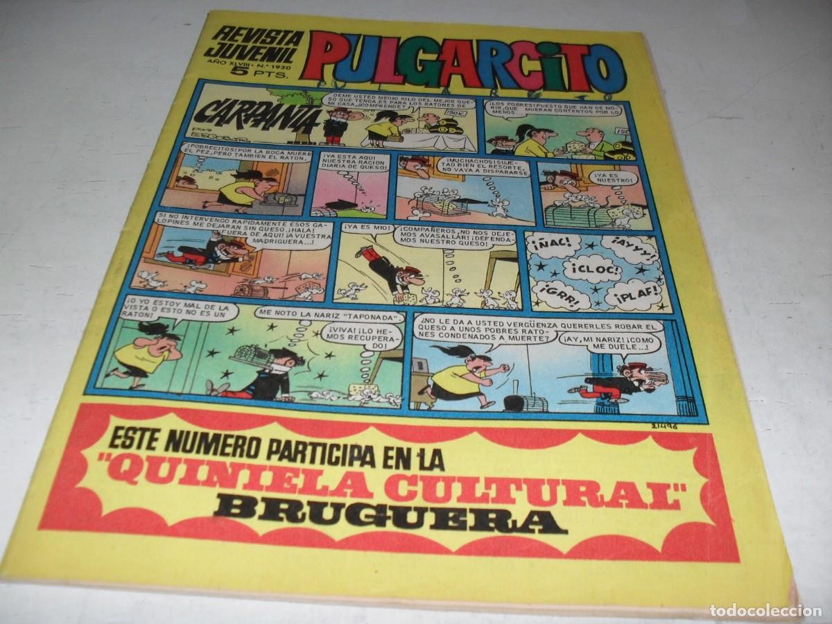 Tebeos: PULGARCITO N&ordm; 1930,CON 4 CROMOS DE FUTBOL(LEASE),DE 2597.BRUGUERA,1947