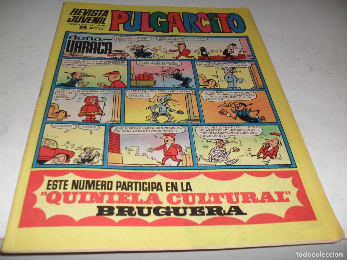 Tebeos: PULGARCITO N&ordm; 1929,CON 4 CROMOS DE FUTBOL(LEASE),DE 2597.BRUGUERA,1947