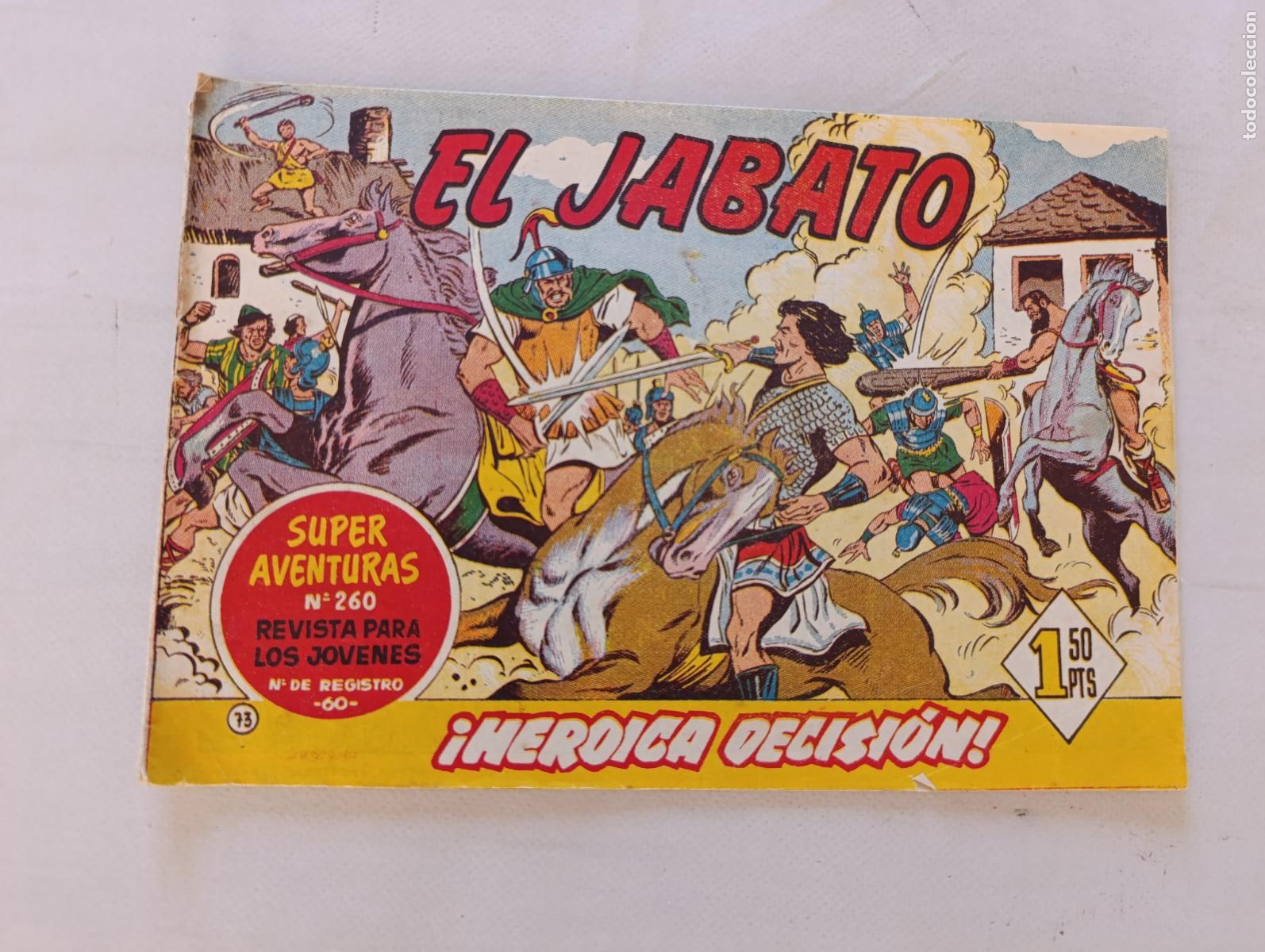 Tebeos: EL JABATO N&ordm; 73 - BRUGUERA - ORIGINAL (HT)