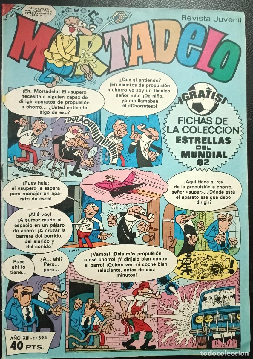 Tebeos: MORTADELO SEMANAL-BRUGUERA- N&ordm; 594 -12-ABRIL-1982-SOS DOSSIER ECOL&Oacute;GICO-NERONIUS-CORRECTO-VEA-1825