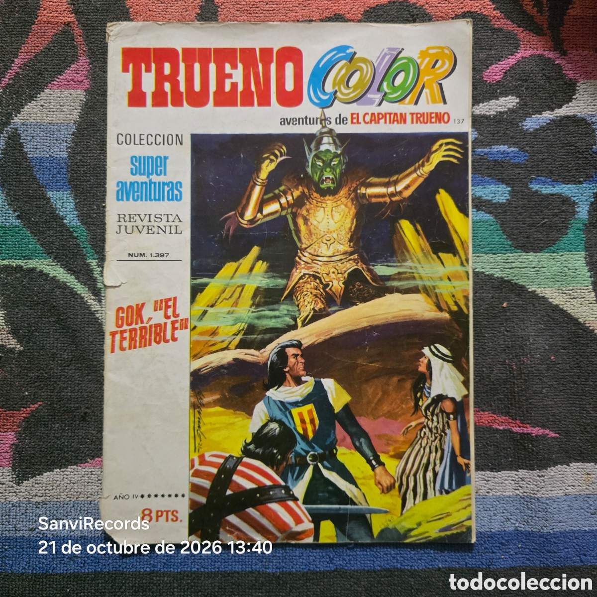 Tebeos: SUPER AVENTURAS 1397, EL CAPIT&Aacute;N TRUENO COLOR 137: GOK EL TERRIBLE (BRUGUERA)