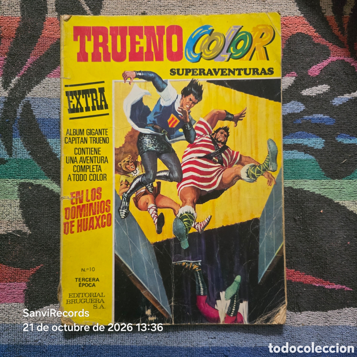 Tebeos: EL CAPIT&Aacute;N TRUENO, COLOR SUPERAVENTURAS 10, EXTRA: EN LOS DOMINIOS DE HUAXCO (BRUGUERA)