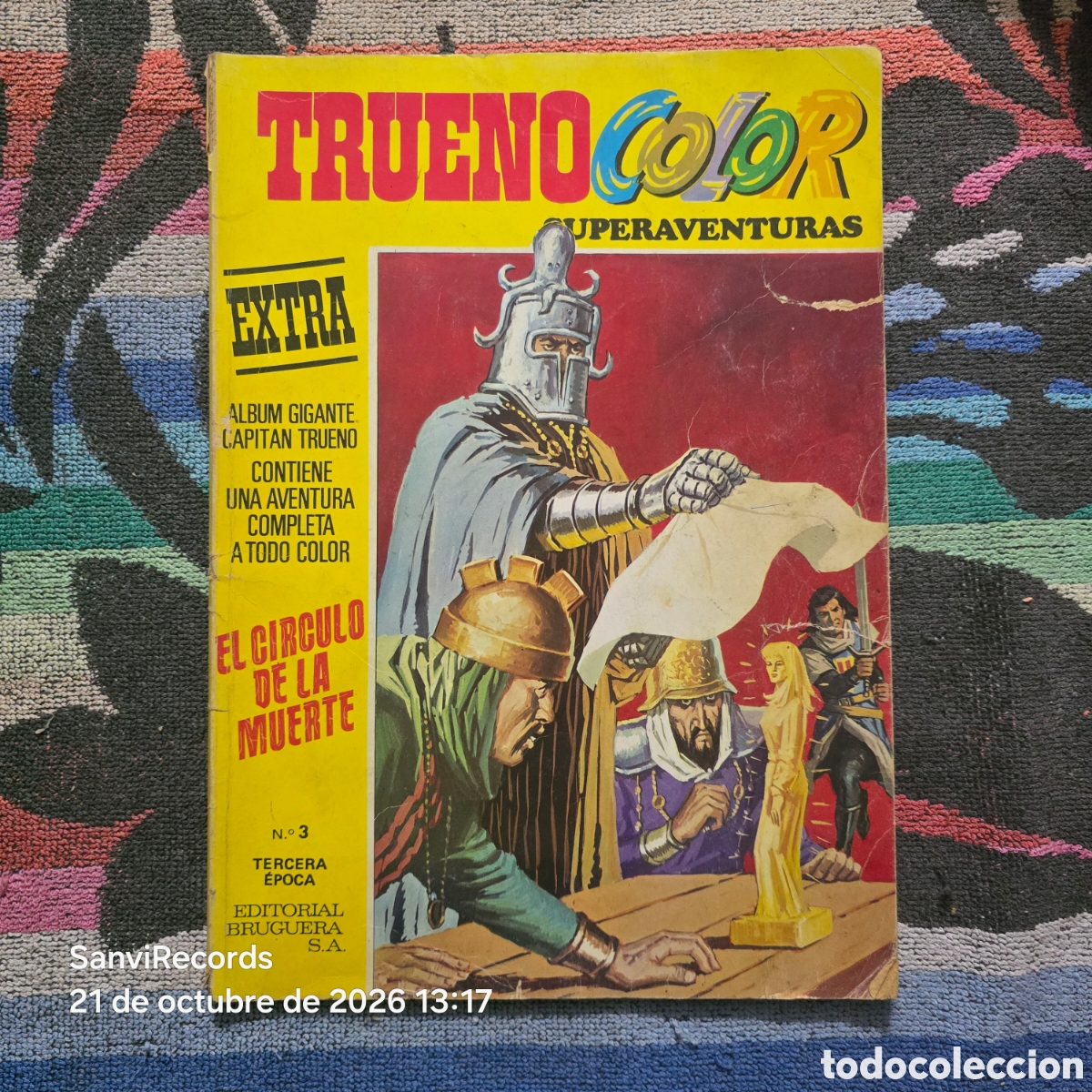 Tebeos: EL CAPIT&Aacute;N TRUENO, COLOR SUPERAVENTURAS 3, EXTRA: EL C&Iacute;RCULO DE LA MUERTE (BRUGUERA)