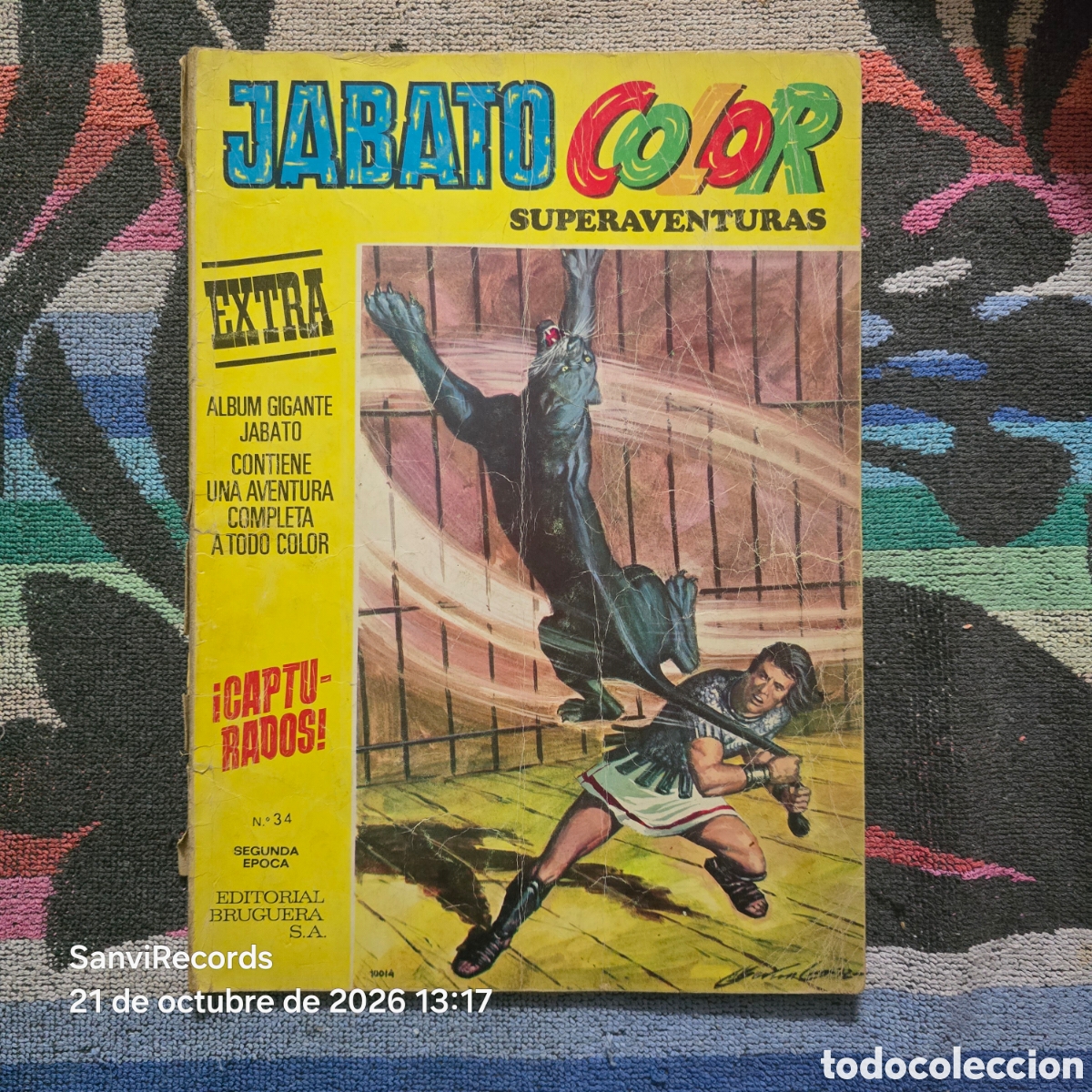 Tebeos: EL JABATO, COLOR SUPERAVENTURAS 34, EXTRA: &iexcl;CAPTURADOS! (BRUGUERA)