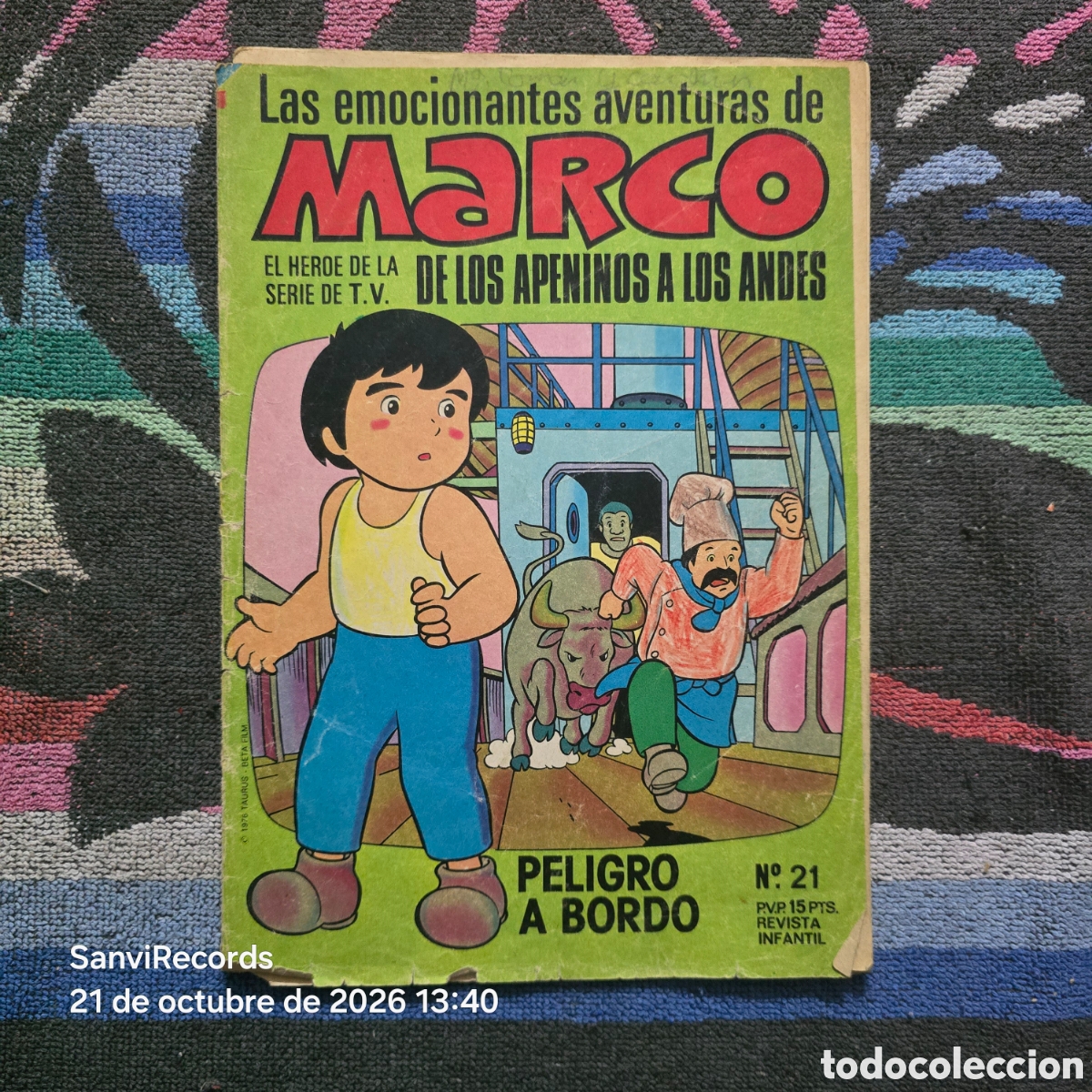 Tebeos: LAS EMOCIONANTES AVENTURAS DE MARCO 21: PELIGRO A BORDO (BRUGUERA)