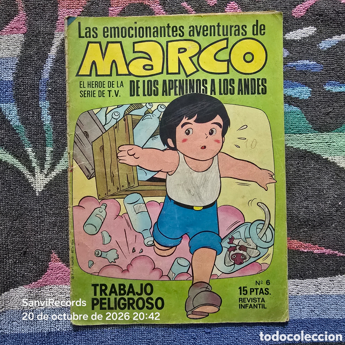 Tebeos: MARCO, DE LOS APENINOS A LOS ANDES 6: TRABAJO PELIGROSO (BRUGUERA)