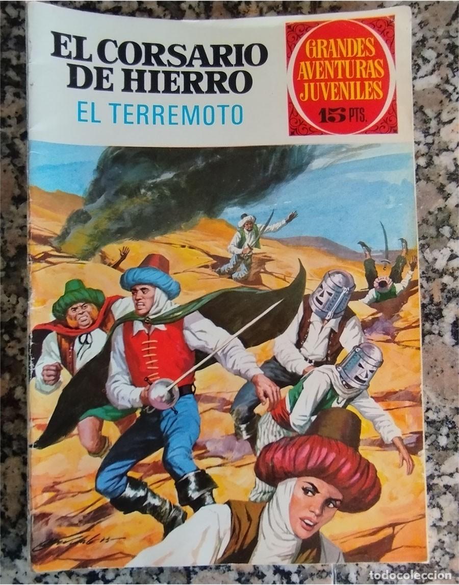 Tebeos: EL TERREMOTO EL CORSARIO DE HIERRO N.&ordm; 57 SERIE GRANDES AVENTURAS JUVENILES ROJAS BRUGUERA 1.&ordf; ED