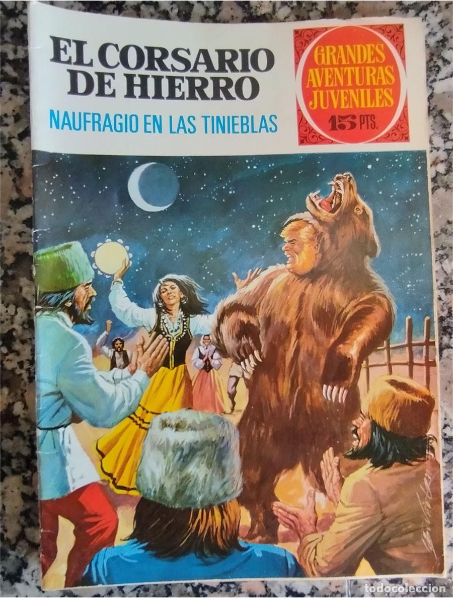 Tebeos: NAUFRAGIO EN LAS TINIEBLAS EL CORSARIO DE HIERRO 45 GRANDES AVENTURAS JUVENILES ROJAS BRUGUERA 1&ordf; ED