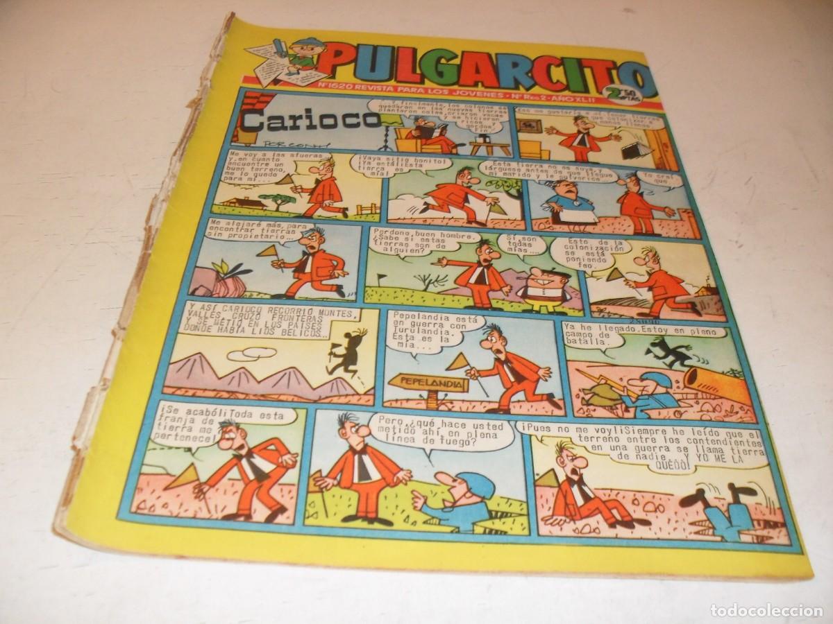 Tebeos: PULGARCITO N&ordm; 1620,CON MORTADELO Y EL INSPECTOR DAN,DE 2597.BRUGUERA,1947