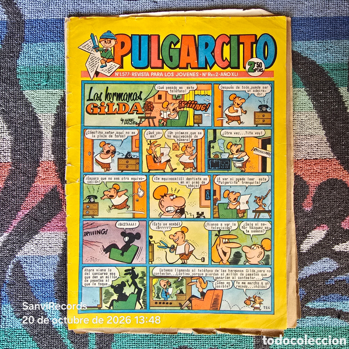 Tebeos: PULGARCITO, REVISTA PARA LOS J&Oacute;VENES 1577 (A&Ntilde;O XLI) (BRUGUERA)