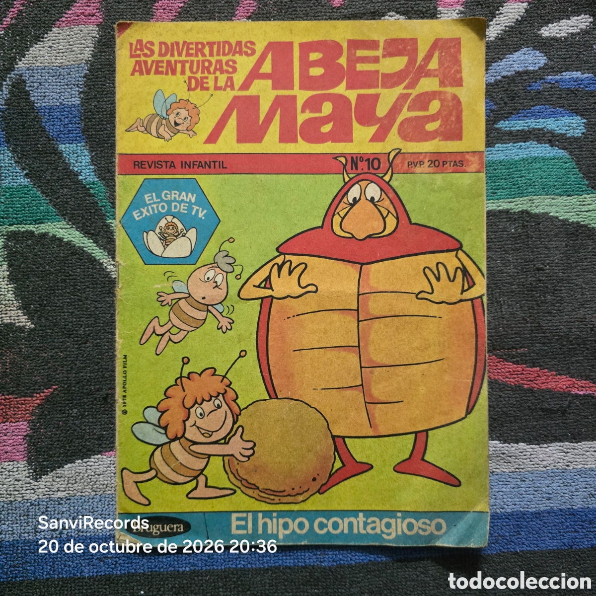 Tebeos: LAS DIVERTIDAS AVENTURAS DE LA ABEJA MAYA 10: EL HIPO CONTAGIOSO (BRUGUERA)