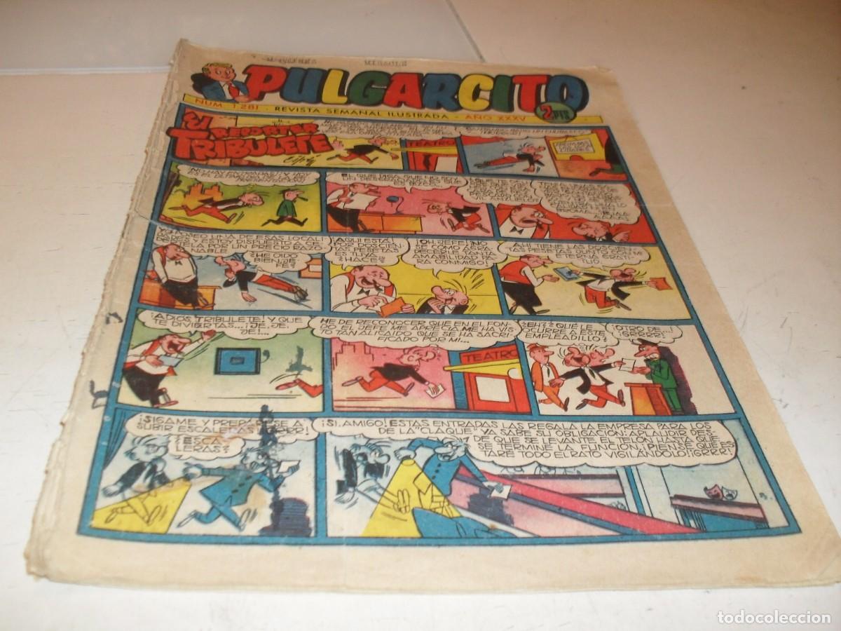 Tebeos: PULGARCITO N&ordm; 1281,CON EL INSPECTOR DAN:MUNDOS OLVIDADOS,DE 2597.BRUGUERA,1947