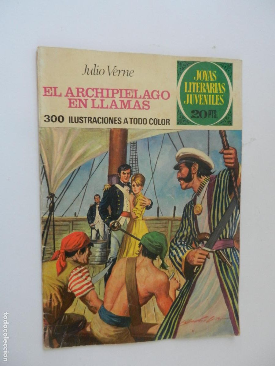 Tebeos: EL ARCHIPIELAGO DE LAS LLAMAS - JULIO VERNE - N&ordm; 135 - JOYAS LITERARIAS - BRUGUERA 1975