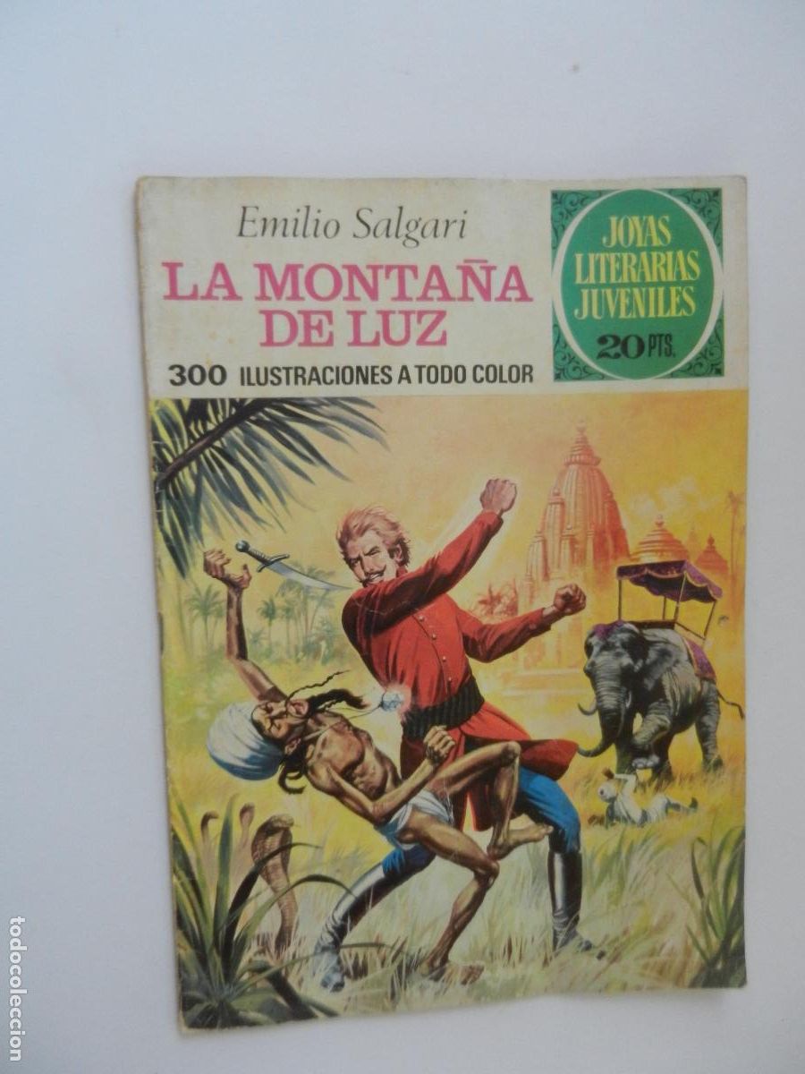 Tebeos: LA MONTA&Ntilde;A DE LA LUZ - EMILIO SALGARI - N&ordm; 121 - JOYAS LITERARIAS - BRUGUERA 1975