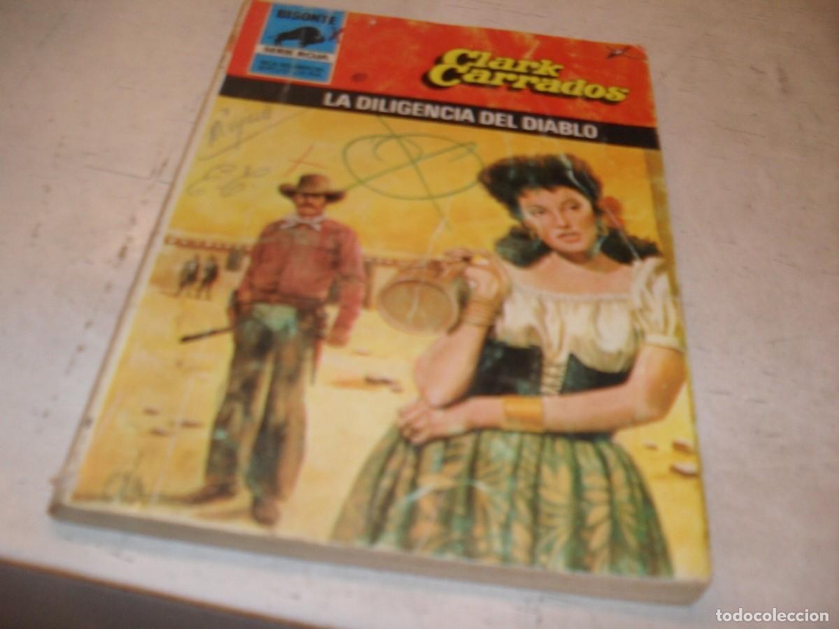 Tebeos: BOLSILIBROS BISONTE,S.ROJA,N&ordm; 1817,LA DILIGENCIA DEL DIABLO,DE CLARK CARRADOS,BRUGUERA,A&Ntilde;OS 80