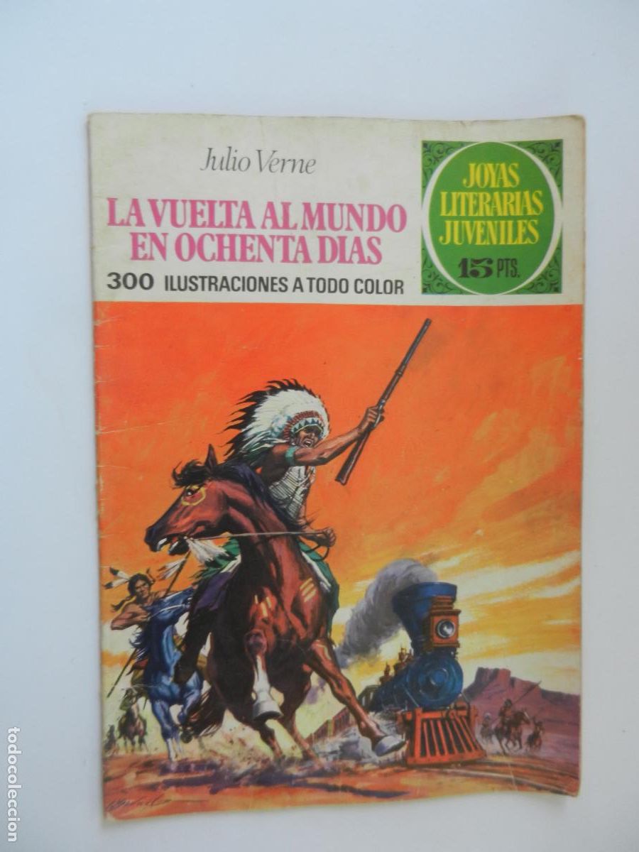 Tebeos: LA VUELTA AL MUNDO EN 80 DIAS - JULIO VERNE - N&ordm; 17- JOYAS LITERARIAS - BRUGUERA 1971