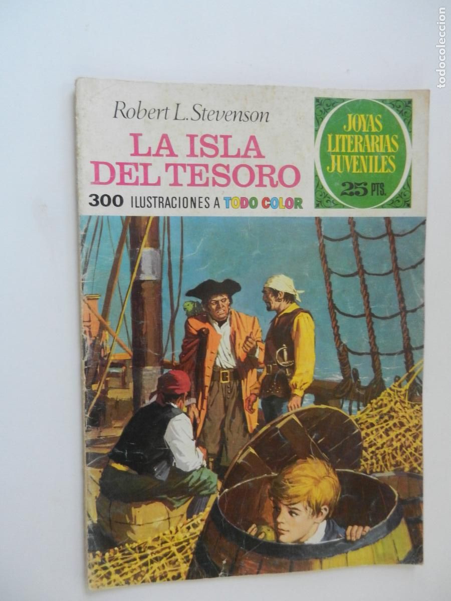 Tebeos: LA ISLA DEL TESORO - ROBERT L. STEVENSON - N&ordm; 2- JOYAS LITERARIAS - BRUGUERA 1975