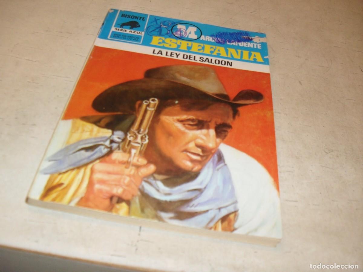 Tebeos: BOLSILIBROS BISONTE,S.AZUL,N&ordm; 586,LA LEY DEL SALOON,DE ESTEFANIA,BRUGUERA,A&Ntilde;OS 80