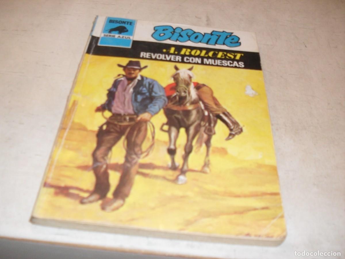 Tebeos: BOLSILIBROS BISONTE,S.AZUL,N&ordm; 487,REVOLVER CON MUESCAS,DE A.ROLCEST,BRUGUERA,A&Ntilde;OS 80