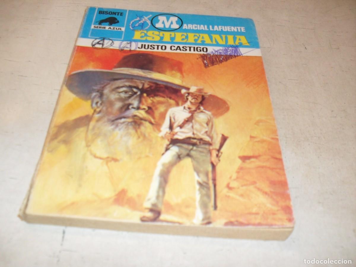 Tebeos: BOLSILIBROS BISONTE,S.AZUL,N&ordm; 485,JUSTO CASTIGO,DE ESTEFANIA,BRUGUERA,A&Ntilde;OS 80