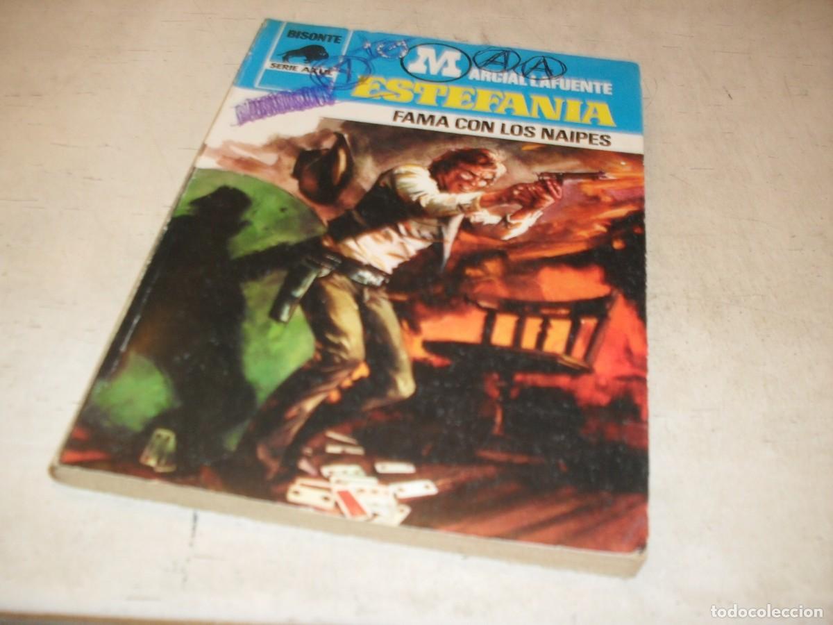 Tebeos: BOLSILIBROS BISONTE,S.AZUL,N&ordm; 461,FAMA CON LOS NAIPES,DE ESTEFANIA,BRUGUERA,A&Ntilde;OS 80