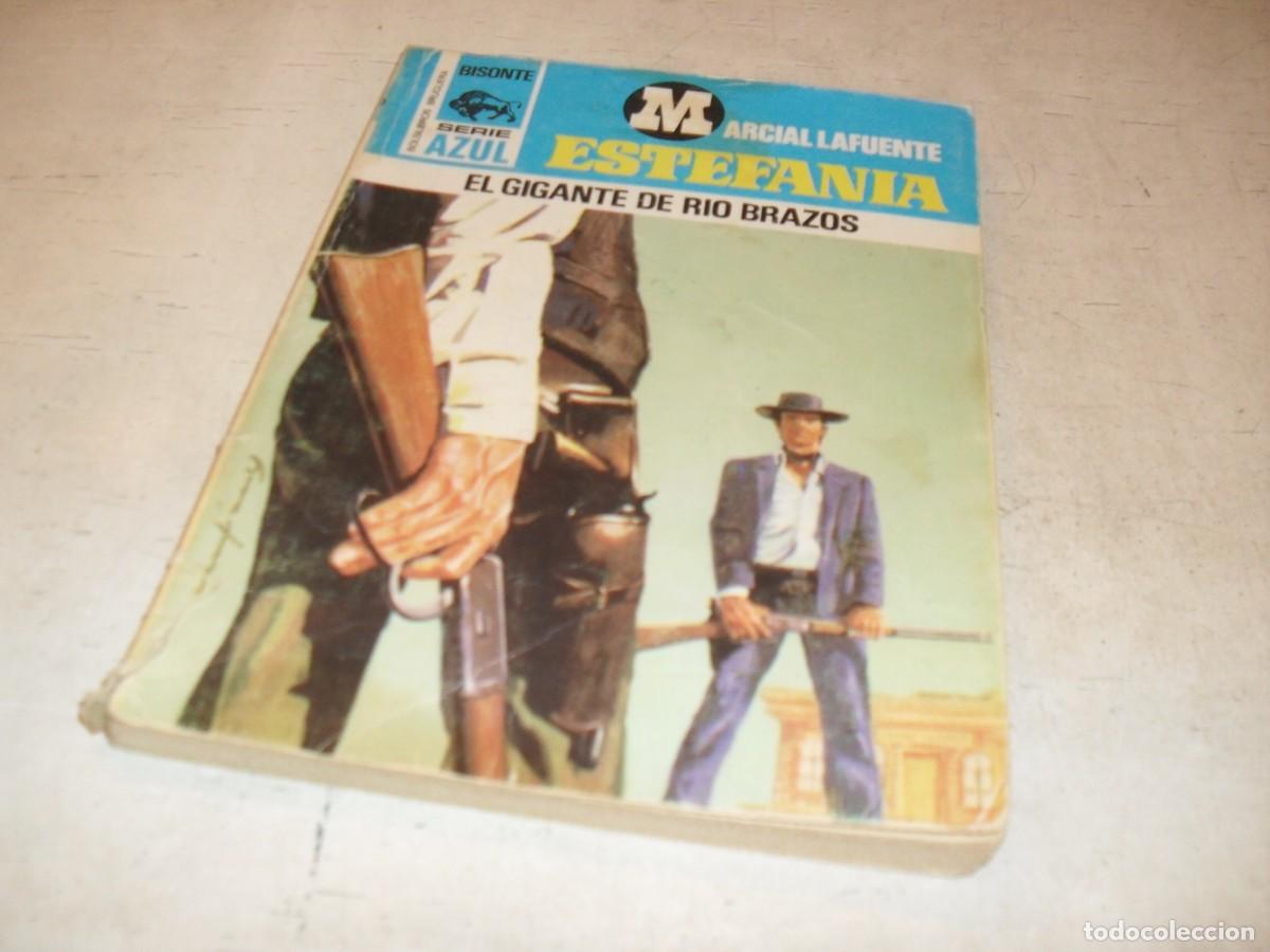 Tebeos: BOLSILIBROS BISONTE,S.AZUL,N&ordm; 417,EL GIGANTE DE RIO BRAZOS,DE ESTEFANIA,BRUGUERA,A&Ntilde;OS 80