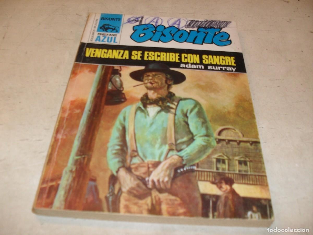 Tebeos: BOLSILIBROS BISONTE,S.AZUL,N&ordm; 283,VENGANZA SE ESCRIBE CON SANGRE,DE ADAM SURRAY,BRUGUERA,A&Ntilde;OS 70