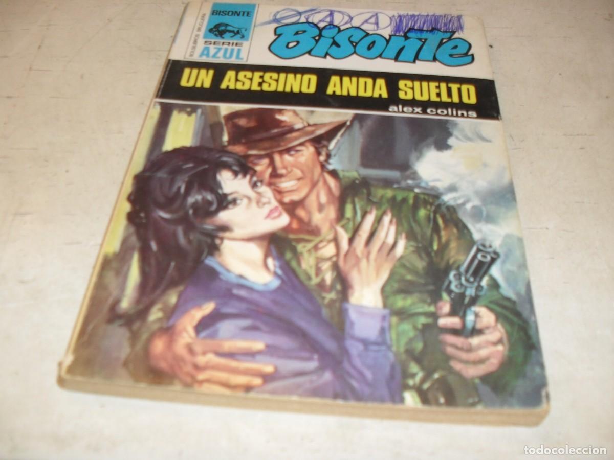 Tebeos: BOLSILIBROS BISONTE,S.AZUL,N&ordm; 240,UN ASESINO ANDA SUELTO,DE ALEX COLLINS,BRUGUERA,A&Ntilde;OS 70