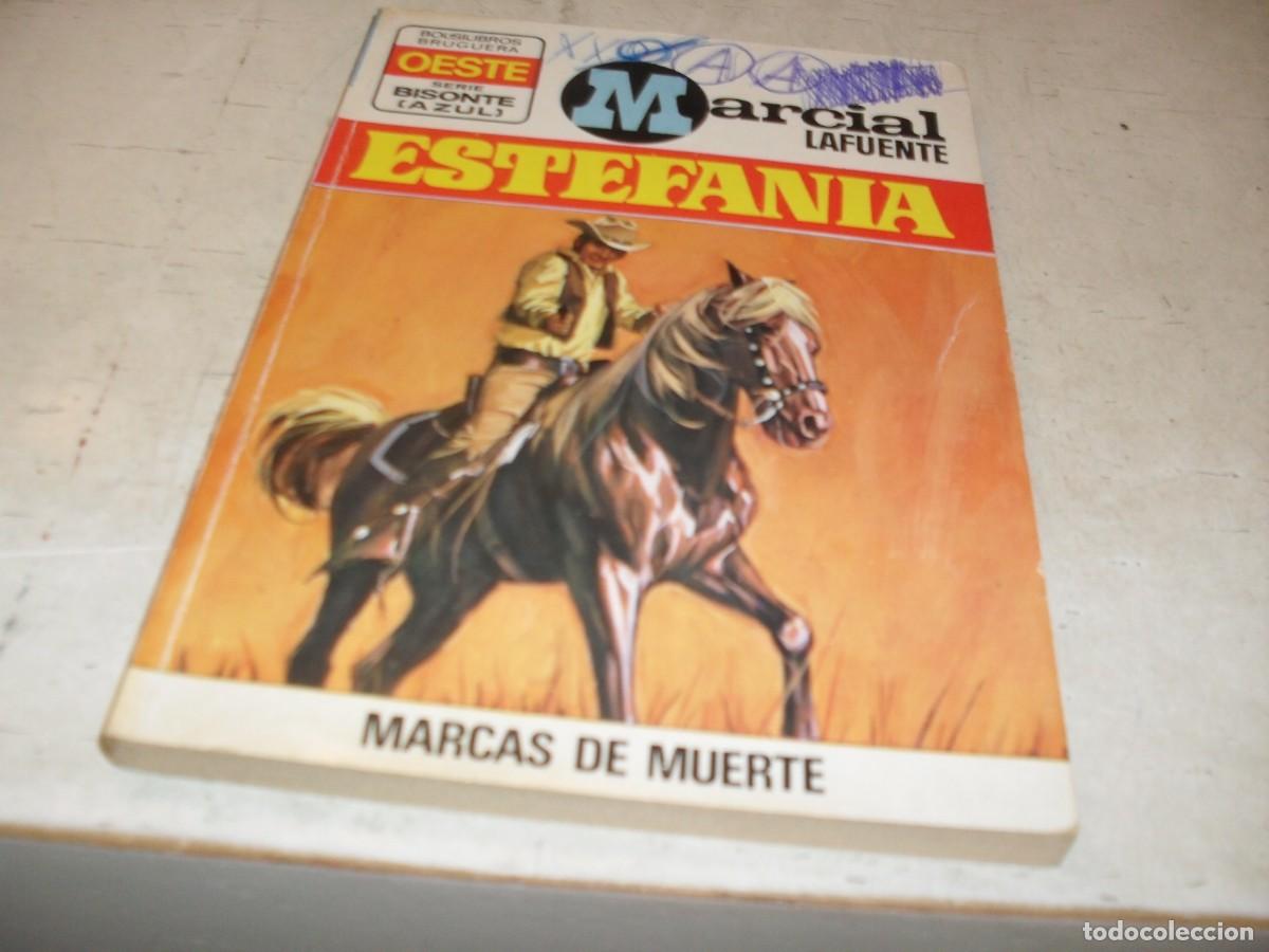 Tebeos: BOLSILIBROS BISONTE,S.AZUL,N&ordm; 206,MARCAS DE MUERTE,DE ESTEFANIA,BRUGUERA,A&Ntilde;OS 70