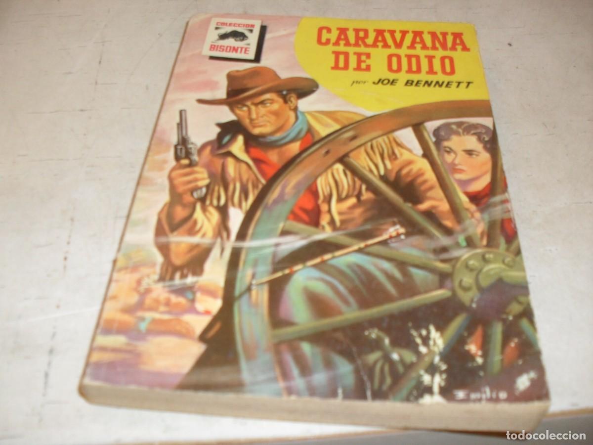 Tebeos: BOLSILIBROS BISONTE,N&ordm; 475,CARAVANA DE ODIO,FERNANDO LAMAS EN CONTRAPORTADA,BRUGUERA,A&Ntilde;OS 70