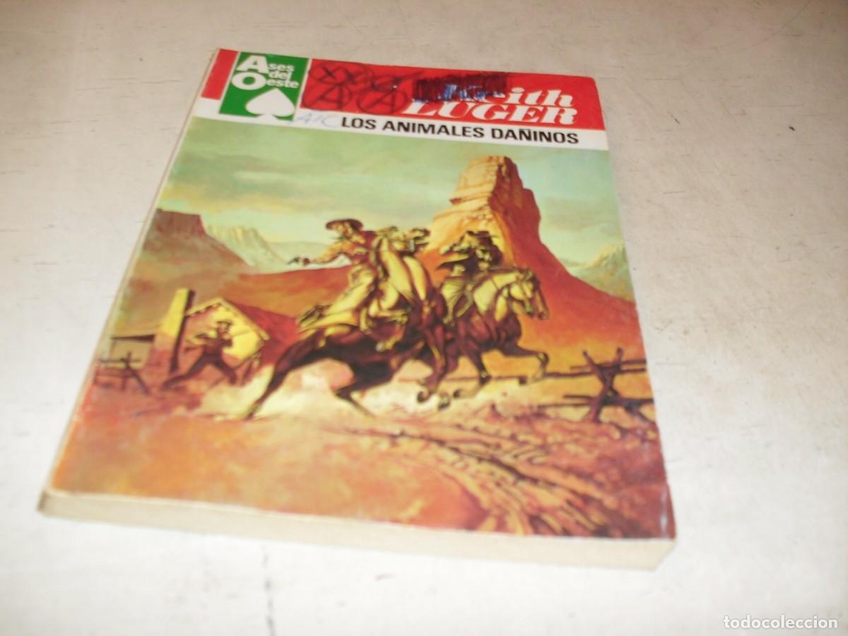 Tebeos: BOLSILIBROS ASES DEL OESTE N&ordm; 1077,LOS ANIMALES DA&Ntilde;INOS,DE KEITH LUGER,BRUGUERA,A&Ntilde;OS 80